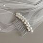 Pearl Bridal Hair Comb For Weddings, thumbnail 7 of 13