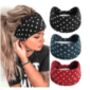Polka Dot Extra Wide Yoga Headbands Chemo Headwear, thumbnail 3 of 6
