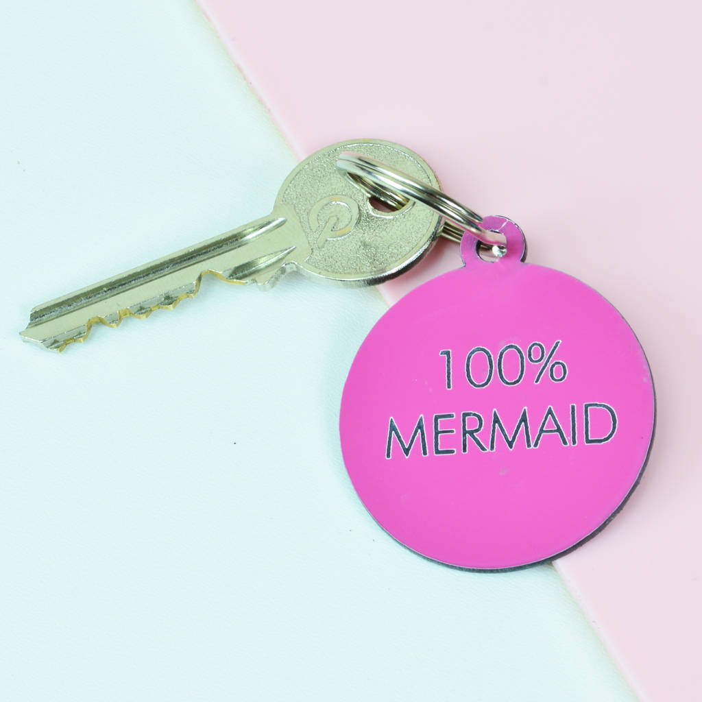 Image of 100% Mermaid Keytag