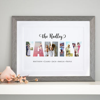 Personalised Photos Inside Family Word Art, 2 of 11