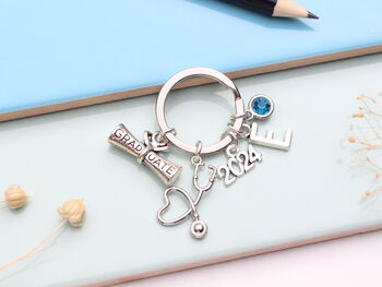 Personalized Medical Graduation Keyring Medical Student Gift, 5 of 10