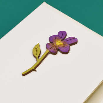 Miniature Engraved Flower Birthday Card, 9 of 12