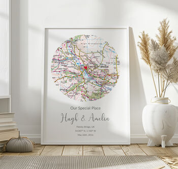 Our Special Place Ordnance Survey Explorer Personalised Map Print Anniversary Gift, 3 of 12