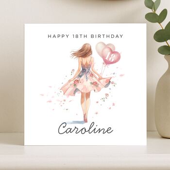 Personalised 18th Birthday Card For Daughter Balloons, 8 of 8