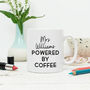 Personalised Powered By Coffee Mug, thumbnail 2 of 4
