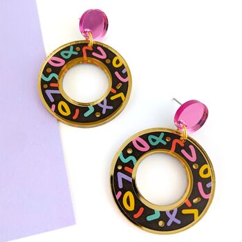 Patterned Acrylic Circle Earrings, 10 of 11