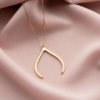 Wishbone Ring Keeper Necklace In Sterling Silver, 4 of 7