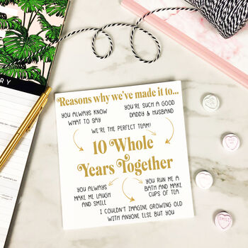 Personalised 'How Many Years Together' Anniversary Card, 2 of 3