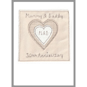 Personalised 15th Crystal / 30th Pearl Anniversary Card, 3 of 10