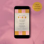 Digital Download Birthday Party Invite With Striped Border, thumbnail 1 of 6