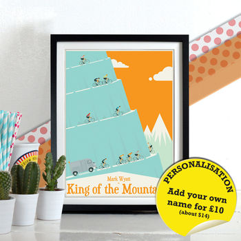 King Of The Mountains Tour De France Poster Art Print, 3 of 9