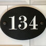 Engraved Oval Slate House Number. Choice Of Font, thumbnail 3 of 6