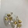 Gold And Frosted Leaf Bridal Hoop Earrings, thumbnail 3 of 5