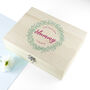 Personalised Floral Wreath Tea Box With Tea Selection, thumbnail 1 of 7