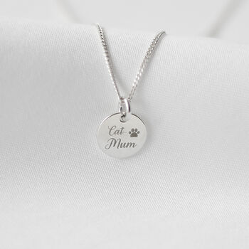 Cat Mum Gift, Cat Mum Necklace In Sterling Silver, 4 of 7