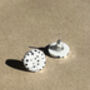 Hand Painted Dalmatian Mini Clay Stud Earrings, thumbnail 1 of 3