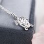 Sea Turtle Pendant Necklace In Sterling Silver, thumbnail 6 of 11