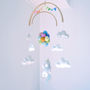 Unicorn Nursery Mobile Flying With Rainbow Balloons, thumbnail 6 of 9