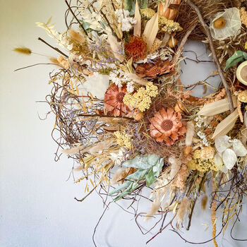 Dried Flower Bespoke Wreath Hazel, 2 of 6