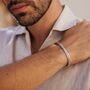 Maharani Silver Men's Open Cuff Bracelet, thumbnail 1 of 12