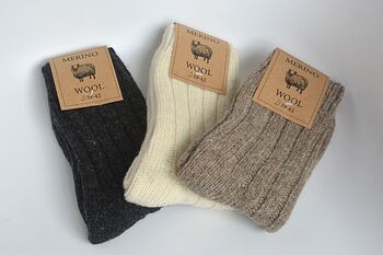 Merino Socks, Soft And Warm, Unisex Socks Very Thick, 2 of 8
