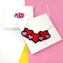 Hearts Mirrored Acrylic Necklace, thumbnail 8 of 9