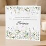 Wildflower Birthday Card Personalised For Granddaughter, thumbnail 2 of 8