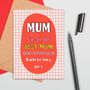 Large Size Thanks For Being You Mum Card, thumbnail 1 of 2