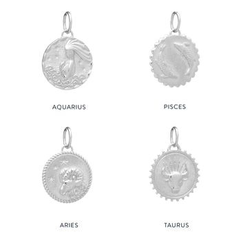 Zodiac Art Coin Duo Necklace, 7 of 12