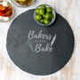 'Bakers Gonna Bake' 25cm Wooden Cake Stand / Plate, thumbnail 2 of 7