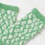 Bright Leopard Knitted Wrist Warmers, thumbnail 7 of 10