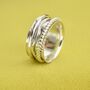 Sterling Silver Triple Band Spinning Ring, thumbnail 6 of 8