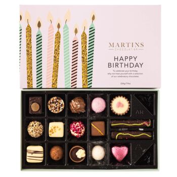 Happy Birthday Chocolate Gift Box | 16 Chocolates Pink, 4 of 4