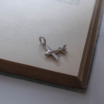 Airplane Necklace In Solid Gold, 4 of 6