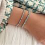 Serenity Blue/Green Tone Stack Bracelets, thumbnail 1 of 12