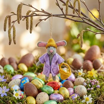 Handmade Felt Emma Easter Bunny Decoration, 5 of 5