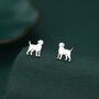 Sterling Silver Labrador / Retriever Puppy Dog Stud Earrings, thumbnail 1 of 12