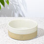 Handcrafted Stoneware Pet Bowl – Milk White, thumbnail 3 of 4