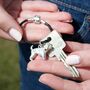 Personalised Cockapoo Sterling Silver Key Ring, thumbnail 1 of 11