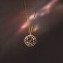 Zahara Zodiac Coin Necklace | 18 K Gold Plated, thumbnail 5 of 8