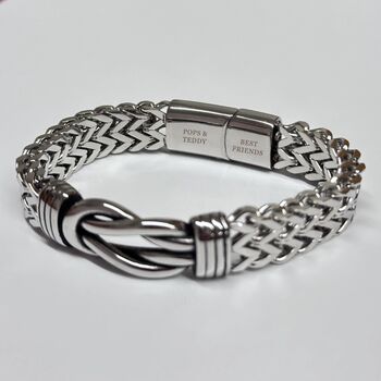 Personalised Men's Woven Infinity Knot Bracelet, 2 of 5