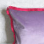 Lilac/Pink Velvet Tassel 13' x 18' Cushion Cover, thumbnail 5 of 10