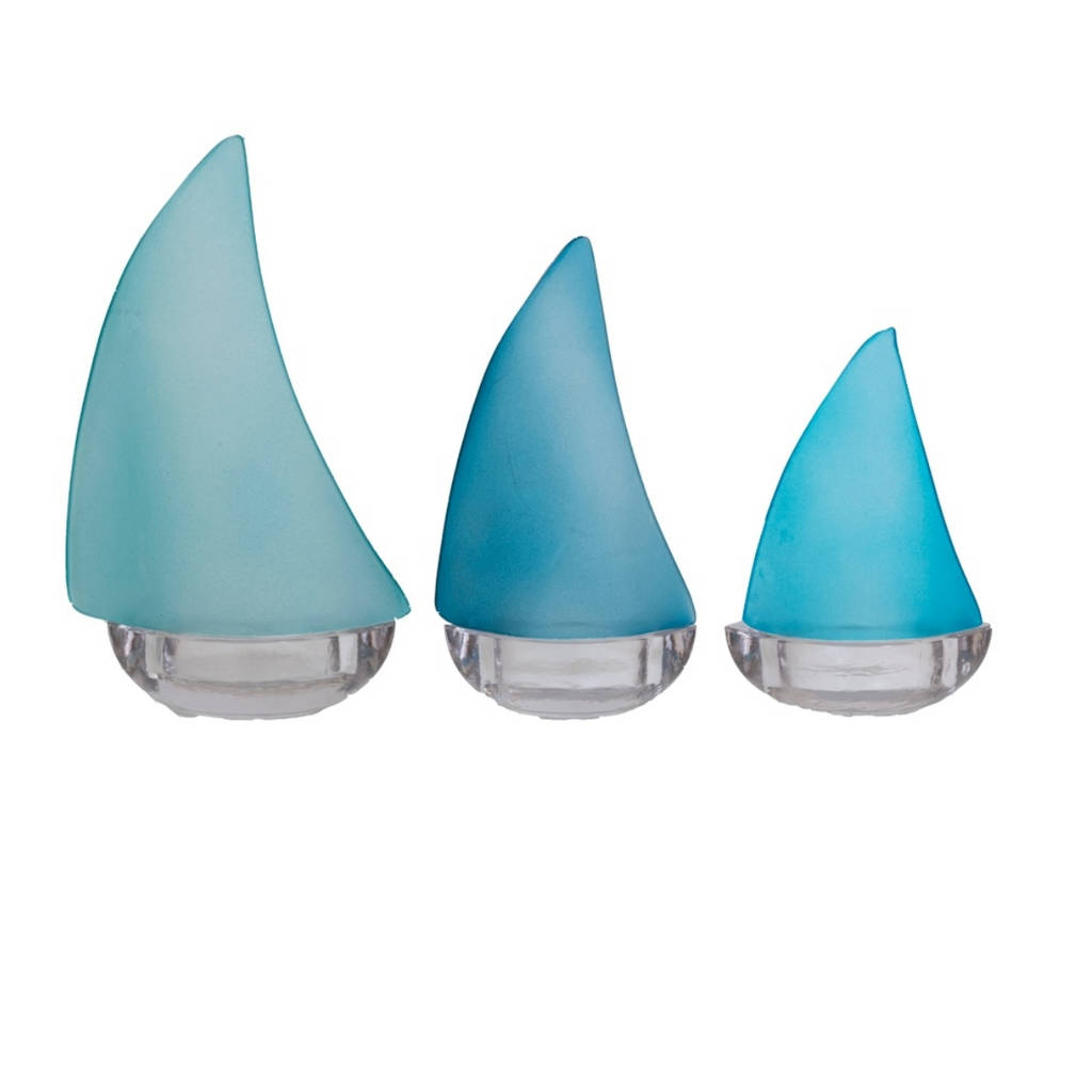 regatta boat glass tea light holder by liga