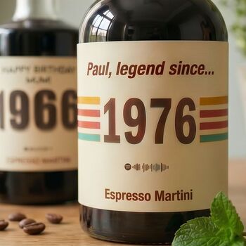 Personalised Special Year Espresso Martini With Music, 2 of 4