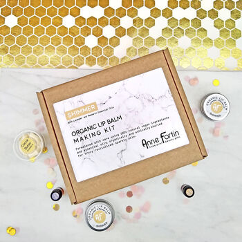 Sparkly Organic And Vegan Lip Balm Making Kit Party Box, 5 of 9