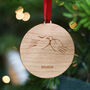 Wooden Personalised Cat Nose Christmas Tree Bauble, thumbnail 5 of 8