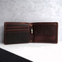 Personalised Men's Brown Leather Rfid Trifold Wallet, thumbnail 2 of 5