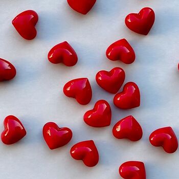 Small Glass Red Heart Decoration, 2 of 3