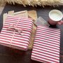 Burgundy Wide Stripe Paper Fibre Wrapping/Patterned Paper Sheet, thumbnail 12 of 12