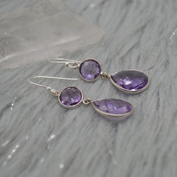 Amethyst 925 Silver Earrings: February Birthstone, 5 of 9
